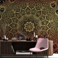 TAPETE GOLDENES ORIENTALISCHES MANDALA - TAPETEN MIT FENG SHUI-MOTIVEN - TAPETEN