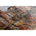 CANVAS PRINT SKETCHED AMSTERDAM - VINTAGE AND RETRO PICTURES - PICTURES