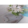 TABLEAU SUR TOILE – FLEURS DANS UN VASE - PEINTURES VINTAGE ET RÉTRO - TABLEAUX