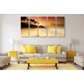 5-PIECE CANVAS PRINT SUNSET IN SRI LANKA - PICTURES OF NATURE AND LANDSCAPE - PICTURES