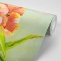 ÖNTAPADÓ TAPÉTA PIROS TULIPÁN VINTAGE KIVITELBEN - ÖNTAPADÓ TAPÉTÁK - TAPÉTÁK