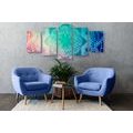 5-PIECE CANVAS PRINT PASTEL MANDALA - PICTURES FENG SHUI - PICTURES