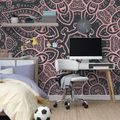WALLPAPER MANDALA WITH AN INDIAN TOUCH IN PINK - WALLPAPERS FENG SHUI - WALLPAPERS