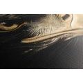 TABLEAU SUR TOILE – AIGLE NOIR ET DORÉ - TABLEAUX - 🔥 VENTE TOTALE
