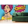 SELF ADHESIVE WALLPAPER LADY IN POP ART STYLE - OMG! - SELF-ADHESIVE WALLPAPERS - WALLPAPERS