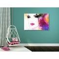 CANVAS PRINT FASHIONABLE FEMALE PORTRAIT - PICTURES OF WOMEN - PICTURES