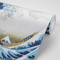 TAPETE REPRODUKTION VON KATUSHIKA HOKUSAI - DIE GROSSE WELLE VOR KANAGAWA - TAPETY S IMITÁCIOU MALIEB - TAPETEN