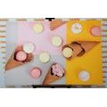 CANVAS PRINT MACARONS IN A CONE - PICTURES OF FOOD AND DRINKS - PICTURES