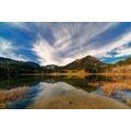 WALL MURAL LAKE UNDER THE HILLS - WALLPAPERS NATURE - WALLPAPERS