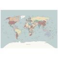SELBSTKLEBENDE TAPETE BUNTE WELTKARTE - WELTKARTEN-TAPETEN - TAPETEN