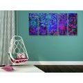 5-PIECE CANVAS PRINT MODERN ABSTRACTION IN AN INTERESTING DESIGN - ABSTRACT PICTURES{% if product.category.pathNames[0] != product.category.name %} - PICTURES{% endif %}