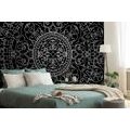 TAPETE ORIENTALISCHES ORNAMENT IN SCHWARZ-WEISS - TAPETEN MIT FENG SHUI-MOTIVEN - TAPETEN