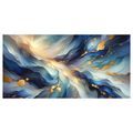 OBRAZ ZLATÉ LINIE V MODRÉ HLUBINĚ - OBRAZY ABSTRAKTNÍ TVARY - OBRAZY