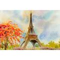 CANVAS PRINT EIFFEL TOWER IN PASTEL COLORS - PICTURES OF CITIES - PICTURES