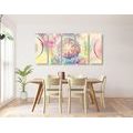 5-PIECE CANVAS PRINT MANDALA IN AN INTERESTING DESIGN - PICTURES FENG SHUI - PICTURES