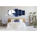 5-PIECE CANVAS PRINT BEAUTIFUL ZEN STONES AND A FULL MOON - PICTURES FENG SHUI - PICTURES