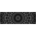 CANVAS PRINT MANDALA IN VINTAGE STYLE IN BLACK AND WHITE - BLACK AND WHITE PICTURES - PICTURES