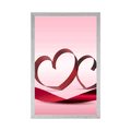 POSTER HEARTS WITH A RIBBON - LOVE - POSTERS