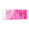 5-PIECE CANVAS PRINT PINK WATERCOLOR - ABSTRACT PICTURES{% if product.category.pathNames[0] != product.category.name %} - PICTURES{% endif %}