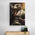 CANVAS PRINT ANIMAL GANGSTER CROCODILE - PICTURES OF ANIMAL GANGSTERS - PICTURES