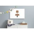 CANVAS PRINT ROBOT IN BROWN COLOR - CHILDRENS PICTURES - PICTURES