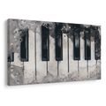 WANDBILD KLAVIERKLÄNGE IM NEBEL - MUSIKBILDER - BILDER
