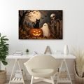 QUADRO SU TELA – GATTO DI HALLOWEEN CON ZUCCA - QUADRI HALLOWEEN E HORROR - STAMPE E QUADRI