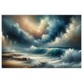 OBRAZ BOUŘE NAD OCEÁNEM - OBRAZY MOŘE A PLÁŽ - OBRAZY
