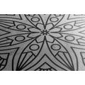 CANVAS PRINT MANDALA WITH AN ANCIENT TOUCH IN BLACK AND WHITE - BLACK AND WHITE PICTURES - PICTURES