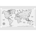 PAPIER PEINT AUTOCOLLANT CARTE DU MONDE AVEC BORDURE GRISE - PAPIERS PEINTS AUTOCOLLANTS - PAPIER PEINT