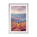 POSTER – RAGAZZA IN ABITO GIALLO - ASTRATTO E MODELLATO - POSTER