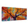5-DÍLNÝ OBRAZ PODZIMNÍ STROM ŽIVOTA - OBRAZY STROMY ŽIVOTA - OBRAZY