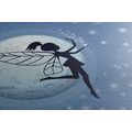 CANVAS PRINT FAIRY IN THE FULL MOON - CHILDRENS PICTURES - PICTURES