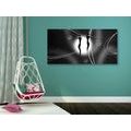 CANVAS PRINT ETHNIC LOVE IN BLACK AND WHITE - BLACK AND WHITE PICTURES - PICTURES