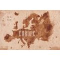 SELF ADHESIVE WALLPAPER RETRO MAP OF EUROPE - SELF-ADHESIVE WALLPAPERS - WALLPAPERS