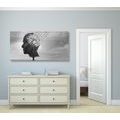 CANVAS PRINT TREE IN THE FORM OF A FACE - BLACK AND WHITE PICTURES - PICTURES