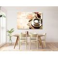 CANVAS PRINT AUTUMN CUP OF COFFEE - PICTURES OF FOOD AND DRINKS - PICTURES