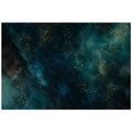 ZELFKLEVEND FOTOBEHANG DONKERBLAUWE ABSTRACTIE MET GOUD - FOTOBEHANG ABSTRACT - FOTOBEHANG