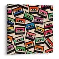 WANDBILD VINTAGE AUDIOKASSETTEN MIX - MUSIKBILDER - BILDER