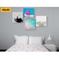 CANVAS PRINT SET FENG SHUI IN AN INTERESTING COLOR COMBINATION - SET OF PICTURES - PICTURES