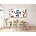CANVAS PRINT WITH AN INSCRIPTION - YOU ARE WHAT YOU EAT - PICTURES WITH INSCRIPTIONS AND QUOTES - PICTURES