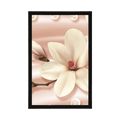 POSTER LUXURIOUS MAGNOLIA WITH PEARLS - FLOWERS - POSTERS