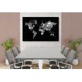 CANVAS PRINT MUSICAL WORLD MAP - PICTURES OF MAPS - PICTURES