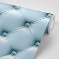 WALLPAPER BLUE LEATHER ELEGANCE - WALLPAPERS WITH IMITATION OF LEATHER - WALLPAPERS