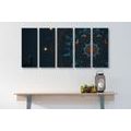 5-PIECE CANVAS PRINT LUXURIOUS MANDALA - PICTURES FENG SHUI - PICTURES