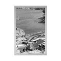 POSTER BEAUTIFUL COAST OF ITALY IN BLACK AND WHITE - BLACK AND WHITE - POSTERS