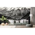 SELF ADHESIVE WALL MURAL MOUNTAIN PANORAMA IN BLACK AND WHITE - SELF-ADHESIVE WALLPAPERS - WALLPAPERS