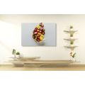 CANVAS PRINT CUP FULL OF FLOWERS - PICTURES FLOWERS - PICTURES