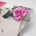 WALL MURAL ROSES IN BLOOM - WALLPAPERS VINTAGE AND RETRO - WALLPAPERS