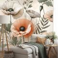 SAMOLEPÍCÍ TAPETA PASTELOVÉ MAKOVÉ KVĚTY - WALLPAPERS POPPIES - WALLPAPERS